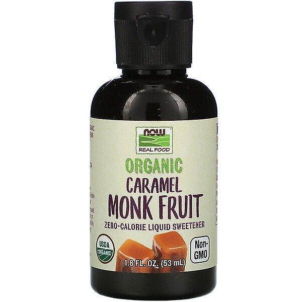 Now Foods, Real Food, Organic Monk Fruit, Zero-Calorie Liquid Sweetener, Caramel, 1.8 fl oz (53 ml) on Productcaster.