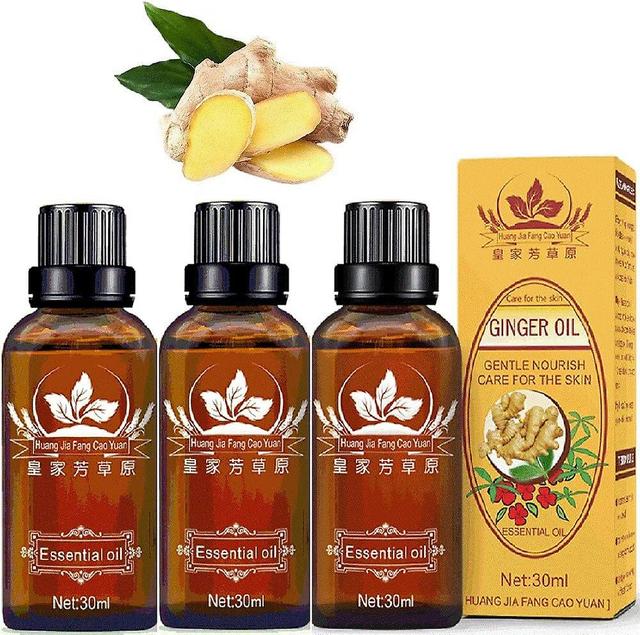 3 piezas de aceite de jengibre de drenaje linfático, aceite de jengibre de drenaje del vientre para promover la circulación sanguínea, aceite esenc... on Productcaster.