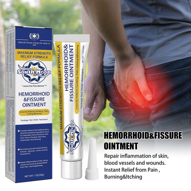 5pcs South Moon Hemorrhoid Cream, Internal And External Mixed Yu Xiao Meat Ball Anal Swelling Itching Pain Anus Relieving Care Cream on Productcaster.