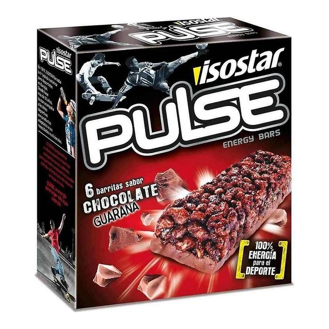 Energy bar Isostar Pulse Chocolate Guarana (6 uds) on Productcaster.