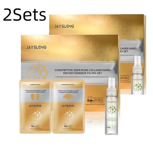 2sets Peptide Cervo Osso Collagene Essenza Kit Anti Invecchiamento Nano Essenza Istantanea Essenza di Riempimento Set Idratante Cura Della Pelle on Productcaster.