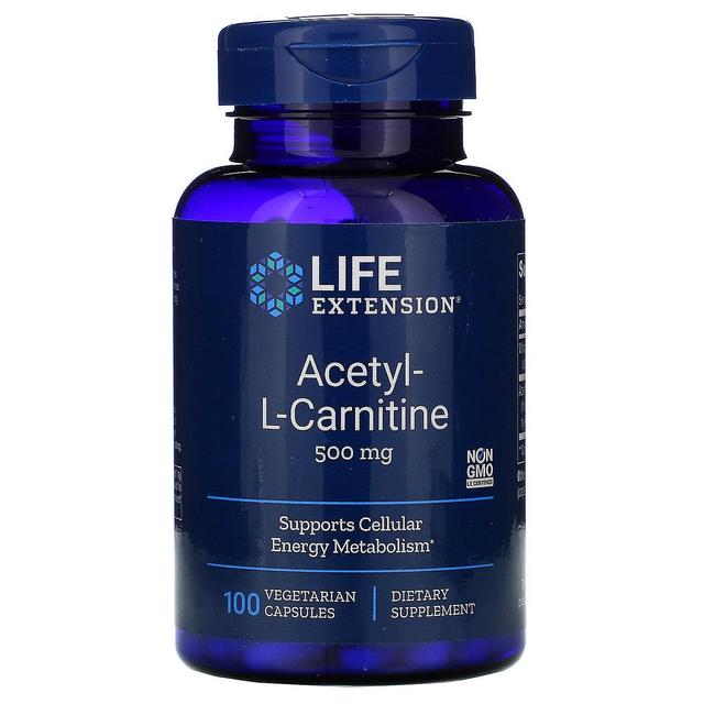 Life Extension, Acetyl-L-Carnitine, 500 mg, 100 Vegetarian Capsules on Productcaster.