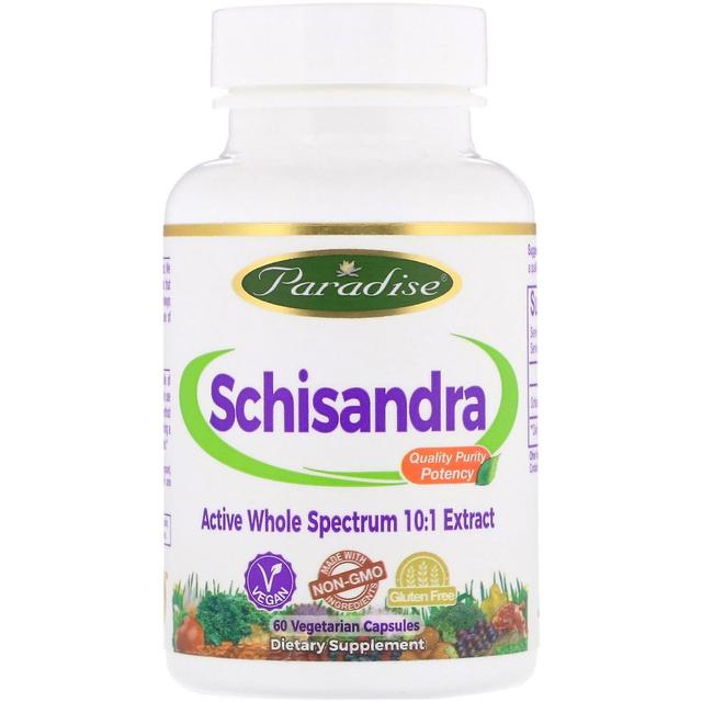 Paradise Herbs, Schisandra, 60 Vegetarian Capsules on Productcaster.