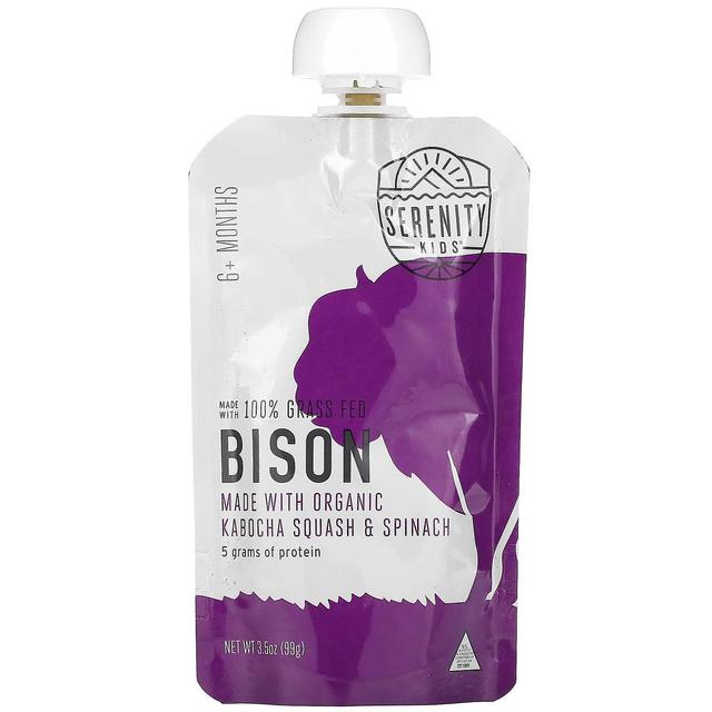 Serenity Kids, Bison with Organic Kabocha Squash & Spinach, 6+ Months, 3.5 oz (99 g) on Productcaster.