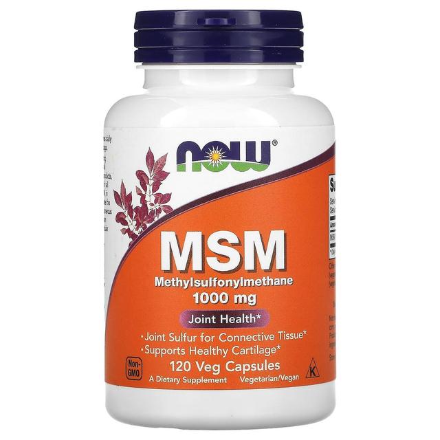 NOW Foods, MSM, Methylsulfonylmethane, 1,000 mg, 120 Veg Capsules on Productcaster.