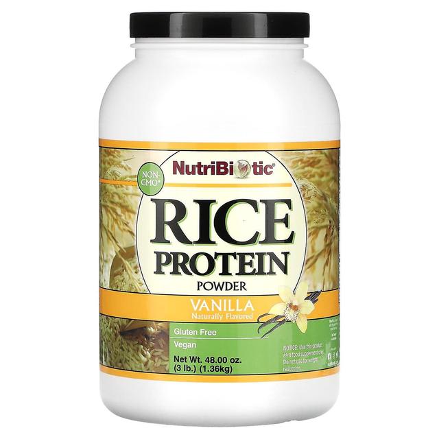 NutriBiotic, Proteína de Arroz em Pó, Baunilha, 3 lb (1,36 kg) on Productcaster.