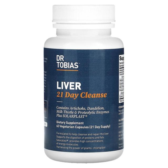 Dr. Tobias, Liver 21 Day Cleanse, 63 Vegetarian Capsules on Productcaster.