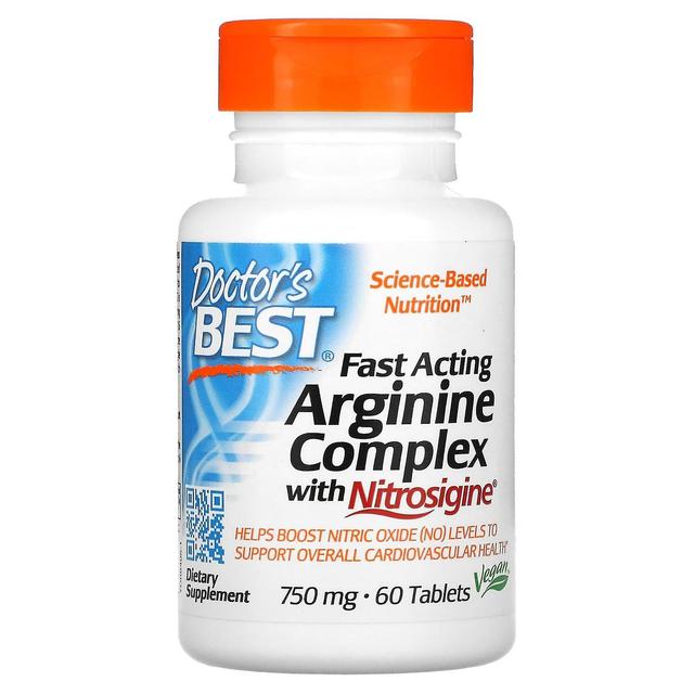 Doctor's Best, Fast Acting Arginine Complex with Nitrosigine, 750 mg, 60 Tablets on Productcaster.