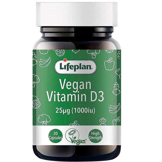 Life Plan Lifeplan Vegan Vitamin D3 1000iu Caps 30 (FA0134) on Productcaster.