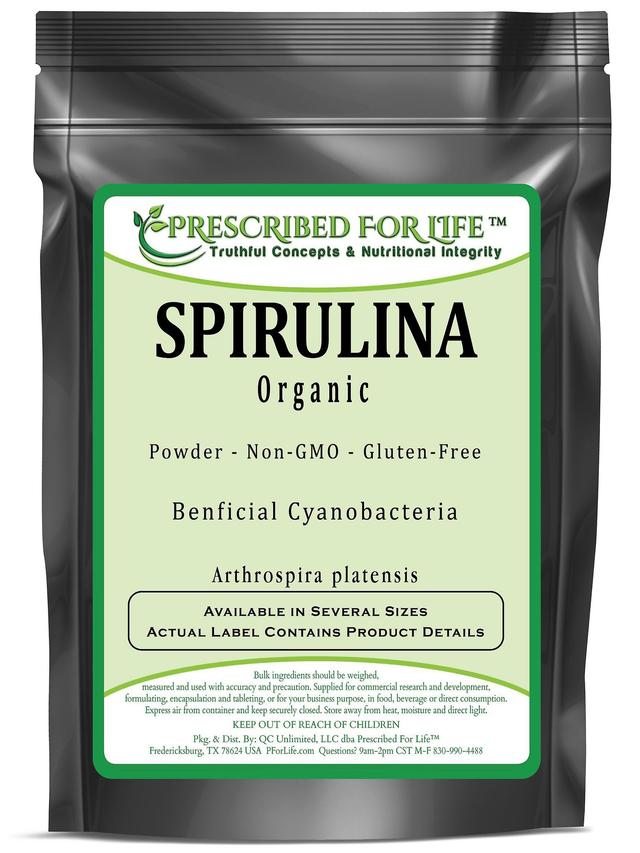 Prescribed For Life Spirulina - Cyanobacterium biologico o polvere di alghe blu-verdi (Arthrospira platensis) 2 kg (4.4 lb) on Productcaster.