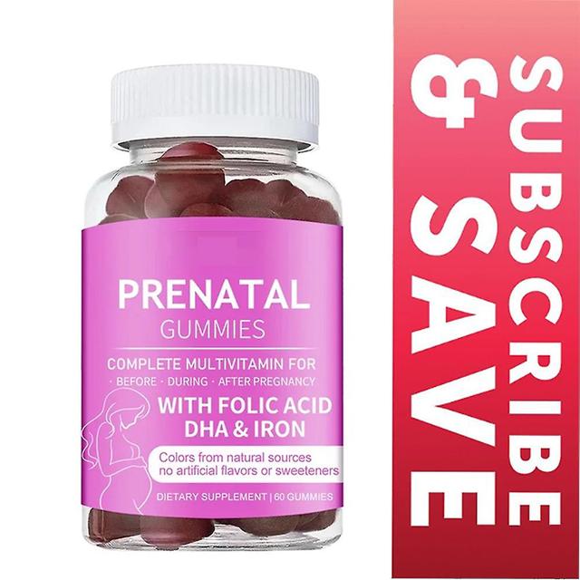 60 Ct Of Prenatal Gummies With Folic Acid, Dha, Iron And Multivitamins To Nourish Your Baby 1pc on Productcaster.