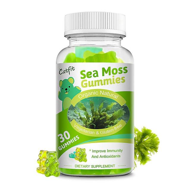 Visgaler Irish Sea Moss Gummies Bladderwrack Burdock Root Diet Supplement Eyes Thyroid Skin Beauty Health Vitamin A Cleanse Detox 30 pcs on Productcaster.