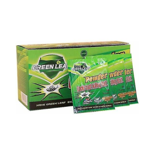 50 Packs Green Leaf Powder Cockroach Repellent Bait Killer on Productcaster.