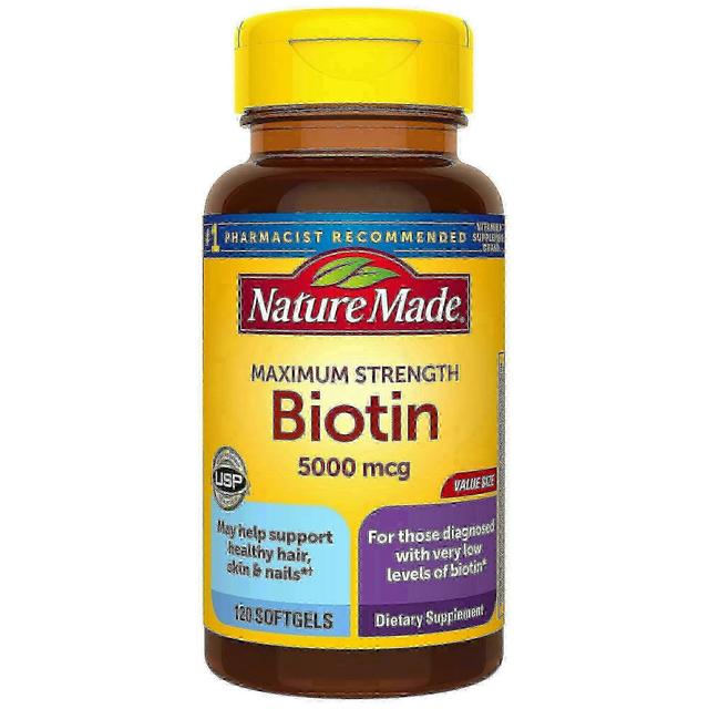 Nature Made Maximum Strength Biotin 5000 Mcg, Softgels, 120 Ea on Productcaster.