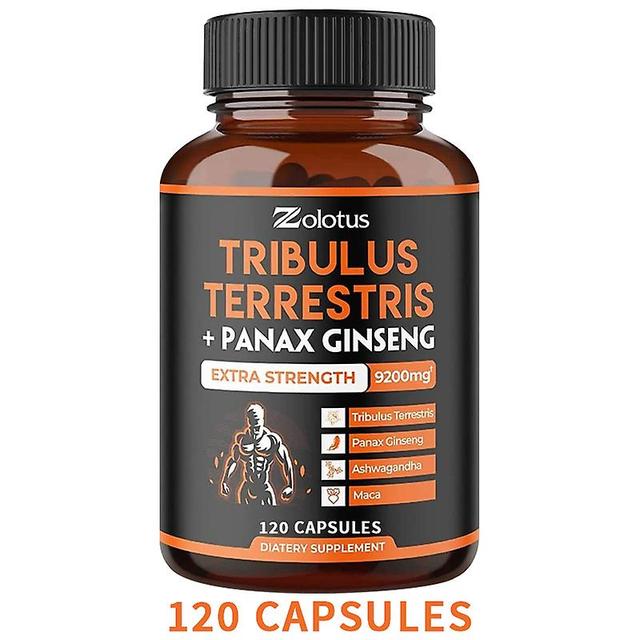 Vorallme Tribulus Terrestris + Ginseng, 9200mg pro Kapsel, Ashwagandha, Ginseng, steigert Energie, Stimmung, Ausdauer & Leistung 120 Capsules on Productcaster.