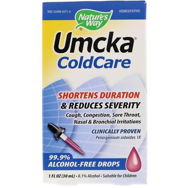 Nature's Way, Umcka, ColdCare, Alcohol-Free Drops, 1 fl oz (30 ml) on Productcaster.