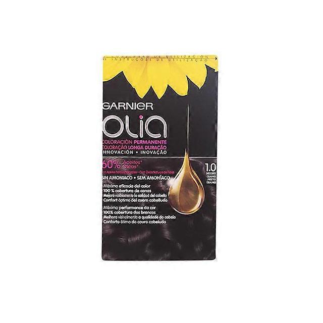 Garnier olia permanent coloring 1.0 black ebony hair dye on Productcaster.