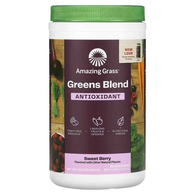 Amazing Grass, Greens Blend, Antioxidant, Zoete bes, 14,8 oz (420 g) on Productcaster.