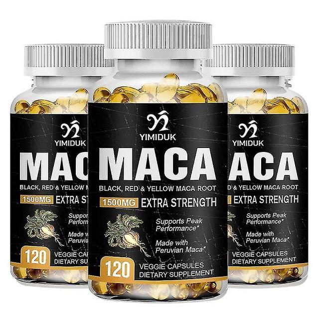 Born Pretty Maca Capsules L-arginine, Ginseng Blend Supplement To Help Enhance Desire, Performance, Stamina, Energy 3 Bottles 120 PCS on Productcaster.