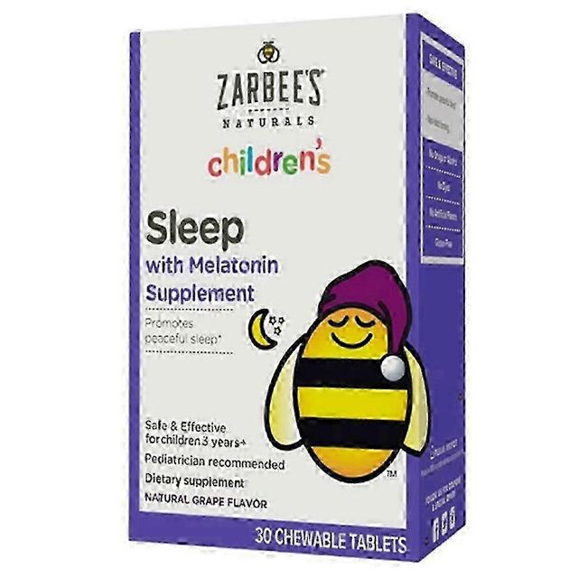 Zarbee's Naturals Sonno Naturals bambini di ZarBee con melatonina, compresse, uva, Ea 30 on Productcaster.