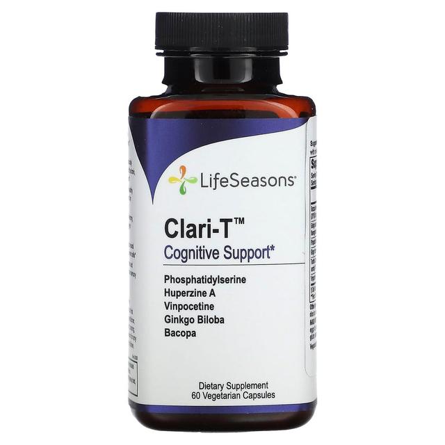 LifeSeasons, Clari-T Cognitive Support, 60 Vegetarian Capsules on Productcaster.