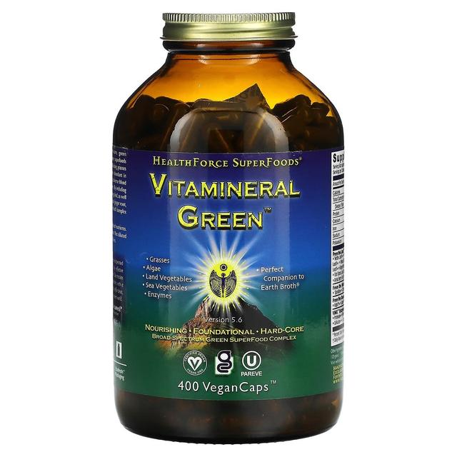 HealthForce Superfoods, Vitamineral Green, Versione 5.6, 400 VeganCaps on Productcaster.