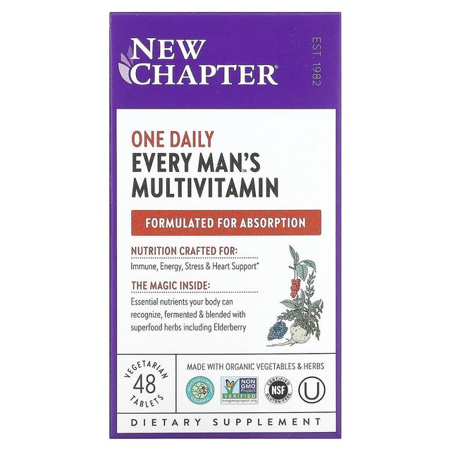 New Chapter, Every Man's One Daily Multivitamin, 48 Vegetarian Tablets on Productcaster.