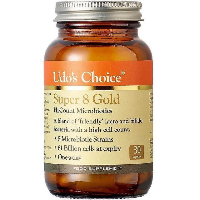 Udos Choice Udo-apos;s Choice Super 8 Gold Microbiotics Vegicaps 30 (FMD044) on Productcaster.