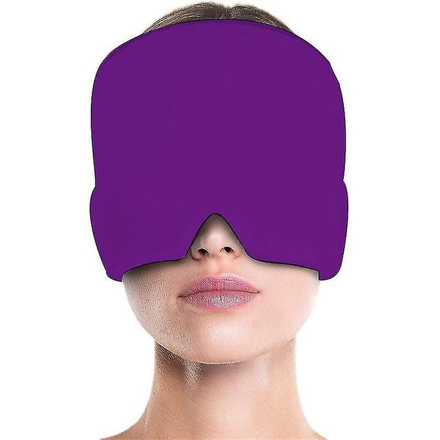 Wyrerr Migraine Cap Migraine Ice Pack Cap, Migraine Anti Migraine Ice Mask Cooling Gel Cap, Cold Therapy Cap Migraine Relief PURPLE on Productcaster.