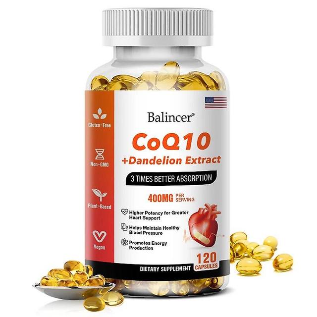 Visgaler High Potency Coq10 + Dandelion Extract - Supports Cardiovascular And Heart Health, Balances Blood Pressure, Provides Energy 120 count-1 bo... on Productcaster.