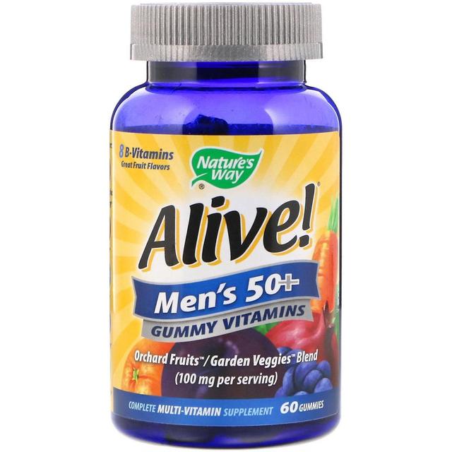 Nature's Way, Alive! Men's 50+ Gummy Vitamine, Fruchtaromen, 60 Gummies on Productcaster.