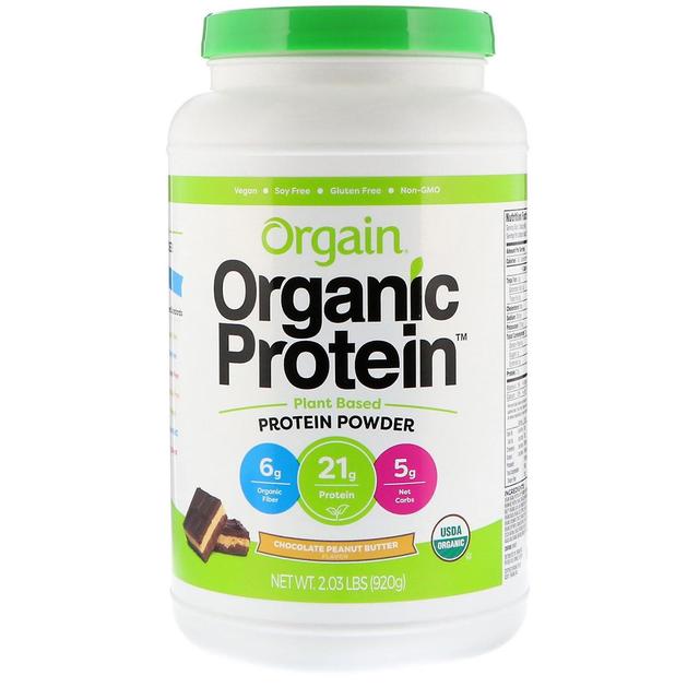 Orgain, Organic Protein Powder, Plant Based, Chocolate Peanut Butter, 2.03 lb (9 on Productcaster.