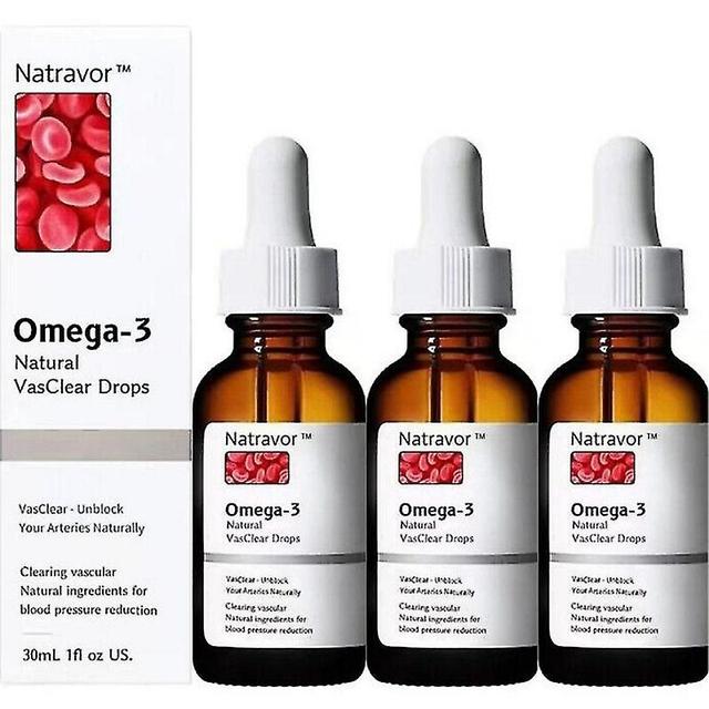 3pcs Vegan Omega-3 Natural Vasclear Drops,Fish Oil Alternative,DHA,EPA,Immune Support on Productcaster.