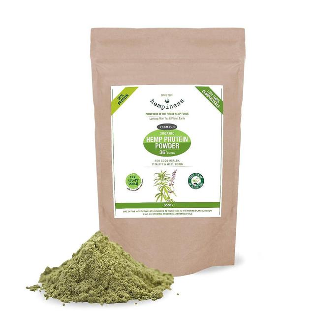 Hempiness Organic Premium Raw Hemp Protein Powder 500g (36% Protein) on Productcaster.