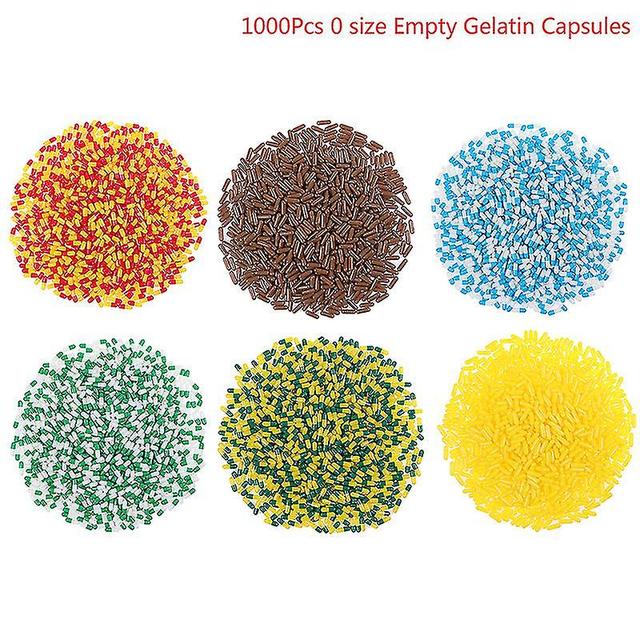 Sipin 1000pcs leere harte gelatine kapsel größe 0 # gel medizin pille vitamin Grün-gelb on Productcaster.