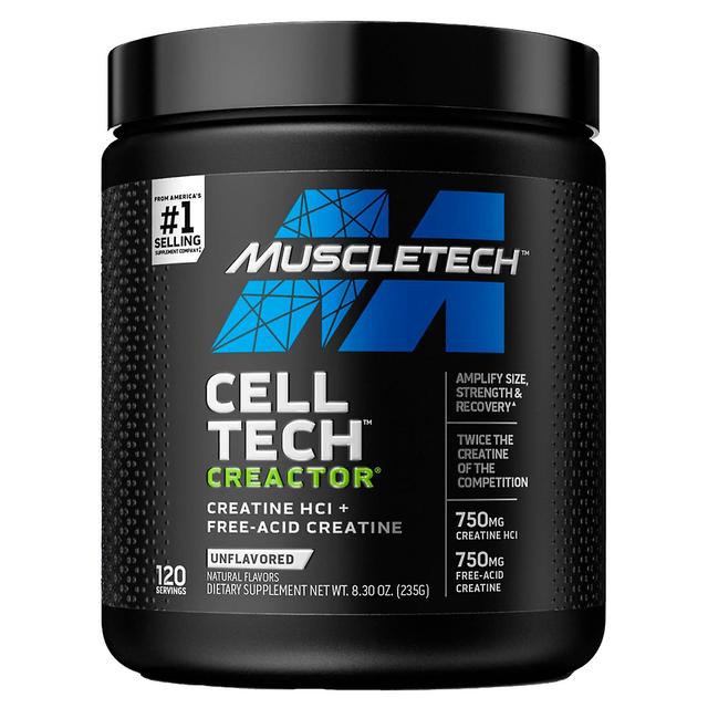 MuscleTech, Cell Tech CREACTOR, Creatine HCI + Free-Acid Creatine, Unflavored, 8.30 oz (235 g) on Productcaster.