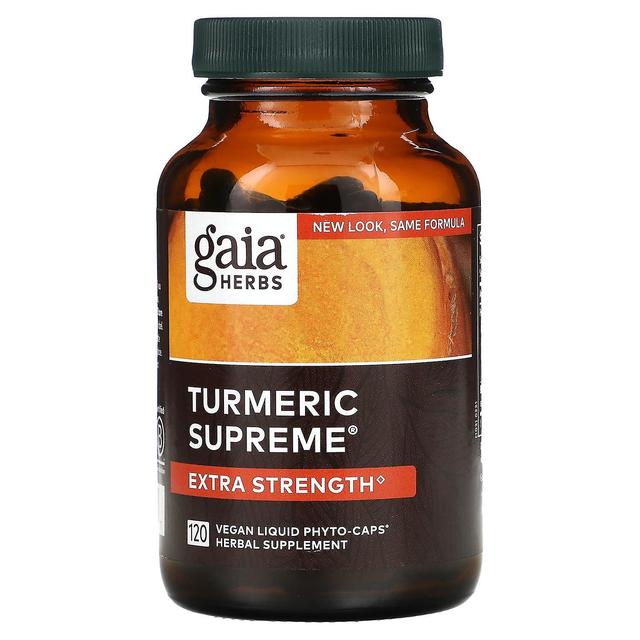 Gaia Herbs, Turmeric Supreme, Extra Strength, 120 Vegan Liquid Phyto-Caps on Productcaster.