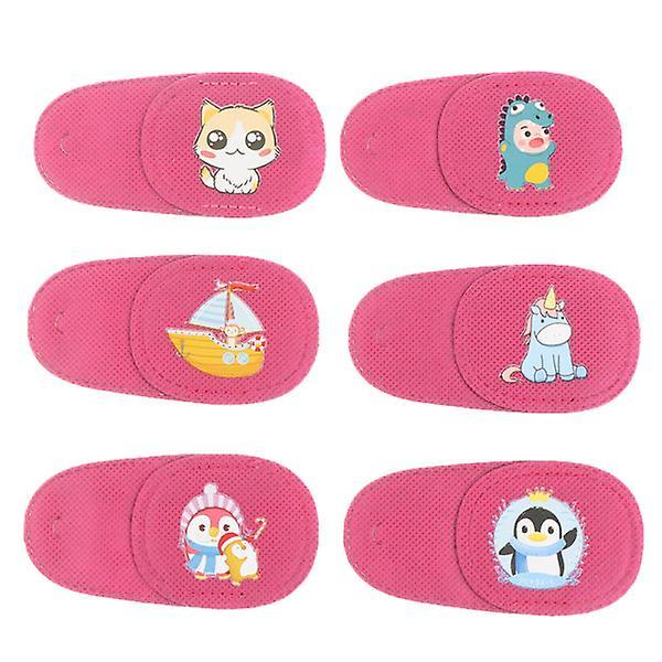 6 Pcs/carton Children's Occlusion Eye Patch Amblyopi Care Pink Right Eye on Productcaster.