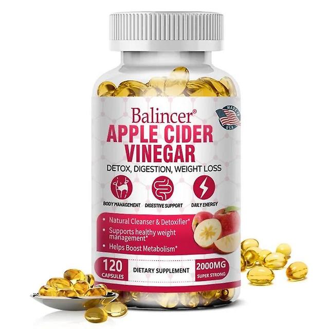 Vorallme Balincer Apfelessig Supplement 2000mg Unterstützt ein gesundes Gewichtsmanagement Gesundes Nahrungsergänzungsmittel 120 count-1 bottle on Productcaster.