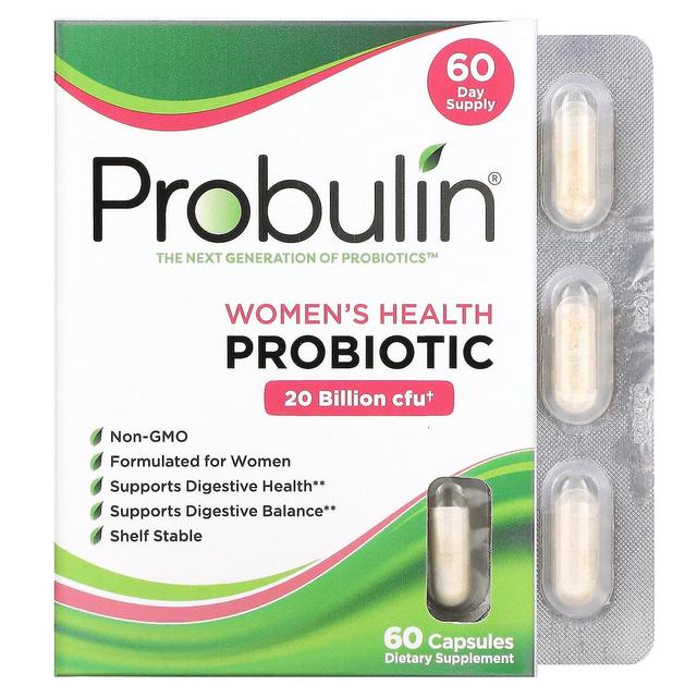 Probulin, Women's Health Probiotic, 20 Billion CFU, 60 Capsules on Productcaster.