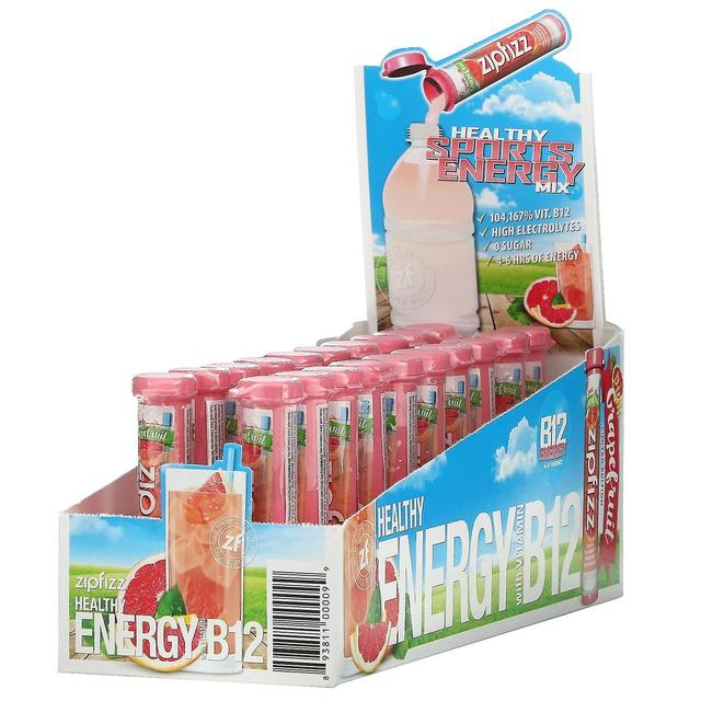 Zipfizz, Healthy Sports Energy Mix with Vitamin B12, Pink Grapefruit, 20 Tubes, 0.39 oz (11 g) Each on Productcaster.