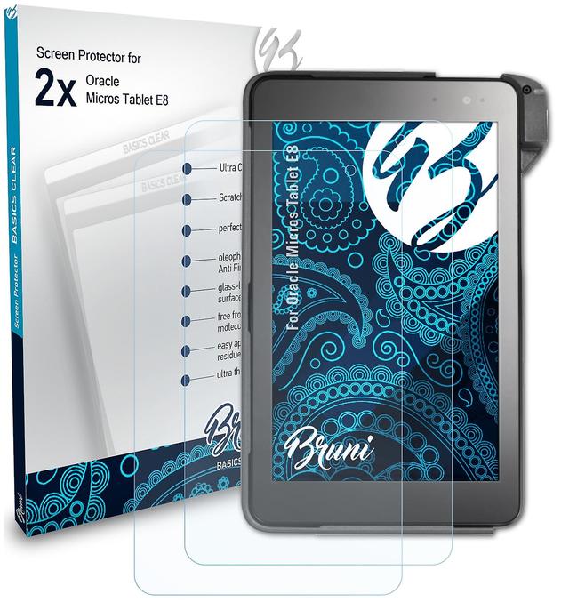 Bruni 2x Screen Protector Compatible with Oracle Micros Tablet E8 Film clear on Productcaster.