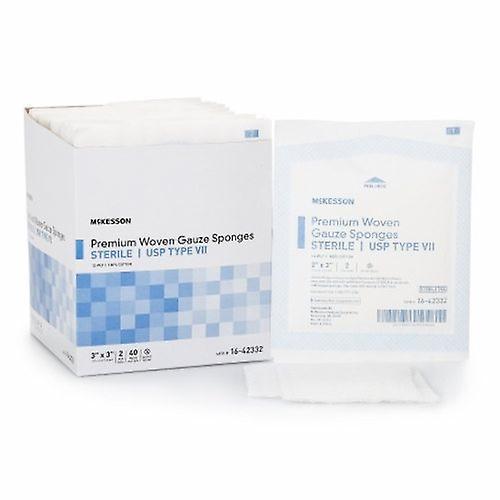 McKesson USP Type VII Gauze Sponge Cotton 12-Ply 3 X 3 Inch Square Sterile, Count of 40 (Pack of 1) on Productcaster.