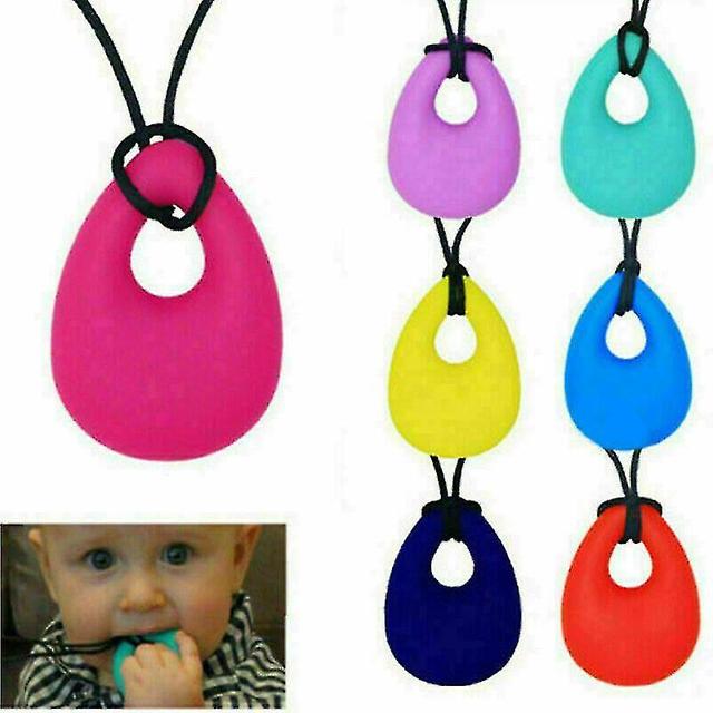 Tear Drop Autism Chewy Necklace - Sensory Chew For Kids And Babies With Asd, Adhd, Spd Purple B on Productcaster.