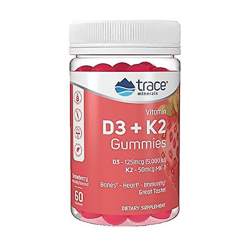 Trace Minerals Research Spurenelemente Vitamin D3 + K2 Gummibärchen 60 ct on Productcaster.