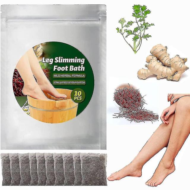 Lymfedrainage Gember Voet Soak, Been Afslanken Voetbad Natuurlijke Bijvoet Kruid VoetWeek Spa Relax 10 Pcs on Productcaster.