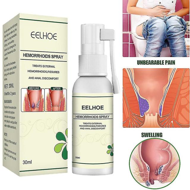 Fashion Girl 30ml Eelhoe Hemorrhoids Spray, Natural Herbal Hemorrhoids Spray on Productcaster.