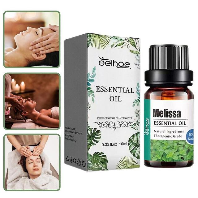 New 4pcs New Melissa Officinalis Essential Oil Natural Stress Reliever Improve Memory on Productcaster.