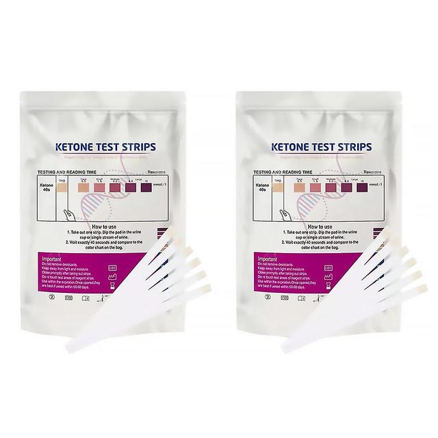 2 Pack/200pcs Urine Test Paper Ketone Strips Atkins Diet Weight Lose Analysis As Shown 9X1cm on Productcaster.