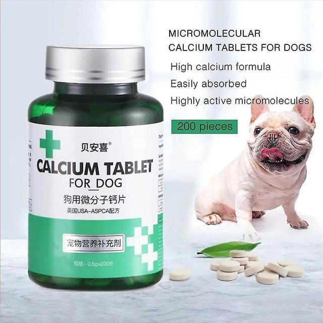 Jinzhaolai Pet Dog Calcium Tablets Micromolecular Calcium Tablets for Small Dogs and Elderly Dogs Easy to absorb 200 tablets on Productcaster.